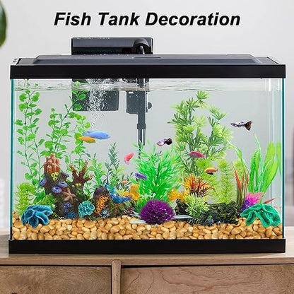 River Rocks for Landscaping,Virekm Decorative Ornamental Pebbles Garden Landscaping Stones Gravel Filler for Home Decoration Flower Bed Fish Tank Plants Vases Succulents (1, Yellow, 5 Pounds)