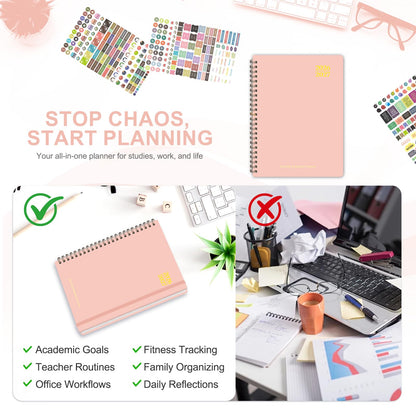 Planner 2026-2027, Weekly and Monthly Academic Planner, July 2026 - June 2027, Hardcover Calendar Agenda Book for School Year Planning, School Supplies for Teacher and Student, A5(6.3'' x 8.5'')