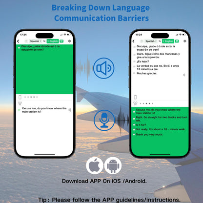 Real Time Ai Language Translator Earbuds, Seamless 144 Language Translation with App Support for iOS and Android, Bluetooth 5.3 Connectivity - Audio Translator (White)