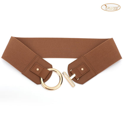 JASGOOD Women Wide Elastic Waist Belt Fashion Stretchy Dress Belt