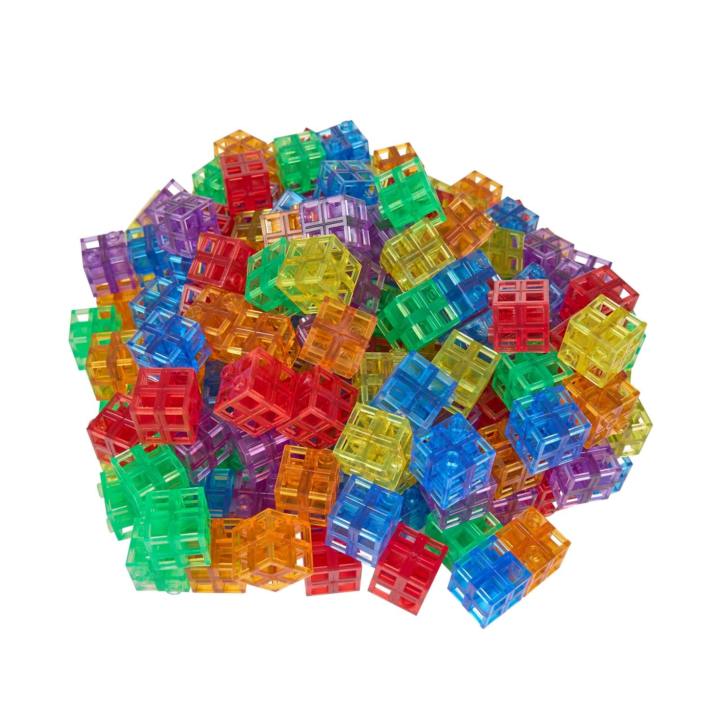 Excellerations Translucent Grid Linking Cubes - 200 Pieces