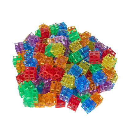 Excellerations Translucent Grid Linking Cubes - 200 Pieces