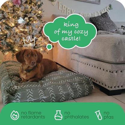 Molly Mutt Huge Dog Bed Cover - Forever Young Print - Measures 36”X45”X5”- 100% Cotton - Durable - Breathable - Sustainable - Machine Washable Dog Bed Cover (Dd82c)