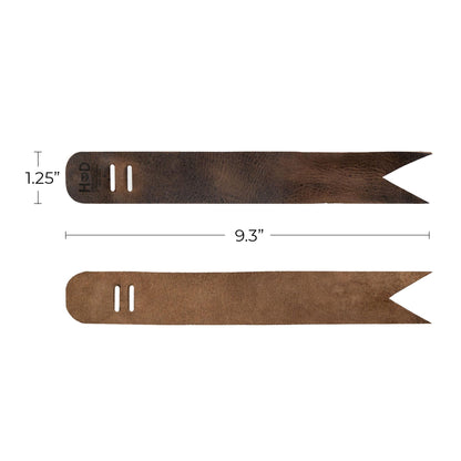 Hide & Groom, Set of 4 Leather Napkin Rings for Wedding Reception, Decoration, Napkin Holders for Dinner Parties, Full Grain Leather, Handmade, Bourbon Brown