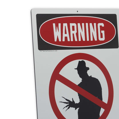 Nightmare On Elm Street Neighborhood Watch Metal Sign - Spooky Freddy Krueger Decoration for Movie Room or Halloween Decor