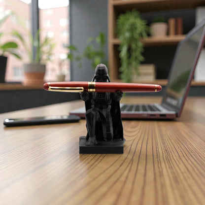 Low Poly Darth Vadar Pen Holder for Desk, Office Desk Organizer, Panda Prints Nerdy Workspace Decor, Funny Desktop Accessory