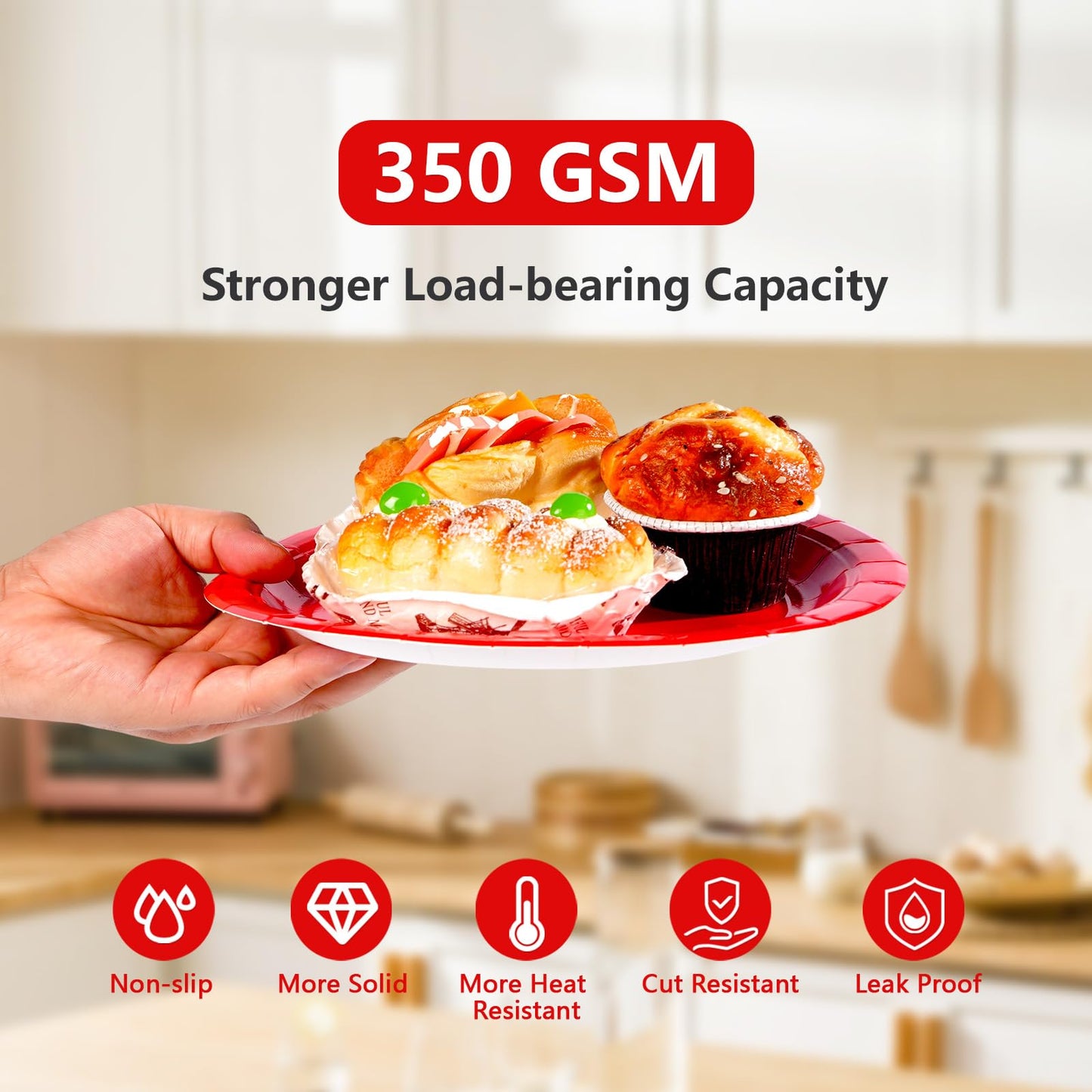 98 Pcs Red and Black Party Supplies Graduation Black and Red Paper Plates Napkins Forks Tablecloths Stranger Tableware Set for Congrats Grad Fiesta Holiday Birthday Wedding Party Decorations Serves 24