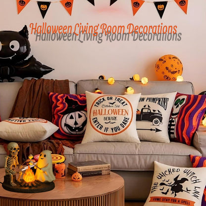 quisenti Skeleton and Ghost Bonfire Night Lamp, Halloween Cute Spooky Campfire Night Light - 3D Cute Spooky Indoor Decor for Home, Party, Gift 2025