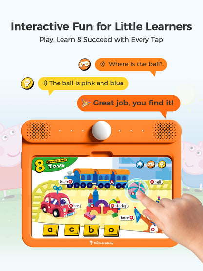 Think Academy Learning Pad - Screen Free Tablet with Flash Cards Inserted to Learn Alphabet, Numbers, Early Math, Logic, Nature and Daily Life, Educational Toys Gift for 3 4 5 Years Old Boys Girls