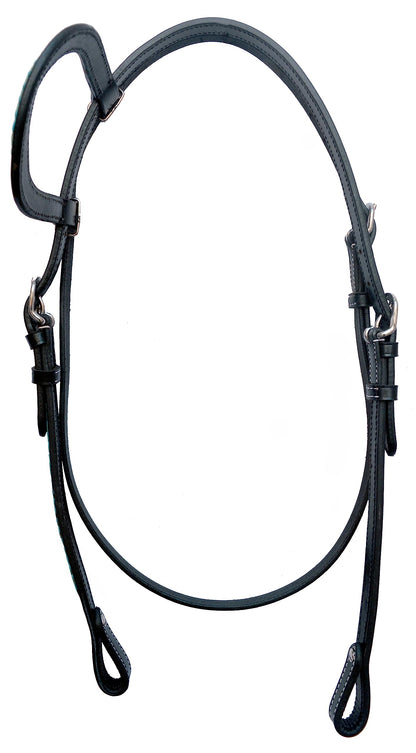 Western Horse Headstall Standard Size – Adjustable Hand Braided Genuine Leather Bridle with Turquoise Rawhide Leather Weaving on Straight Brow Band Western Riding Tack, Black Color Leather (Full Size)