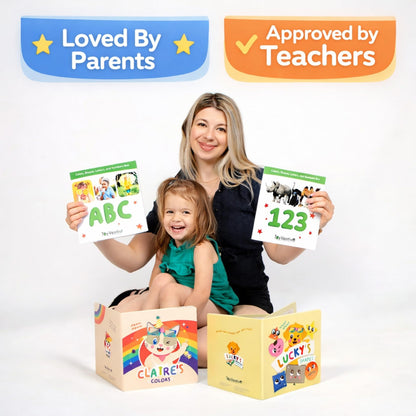 TOYVENTIVE Books, Toddler Flash Cards, and Puzzles – Educational Toys and Birthday Gifts for 1, 2, 3 Year Old Girl, Preschool Learning Activities and Games, Colors, Shapes, Letters, Numbers
