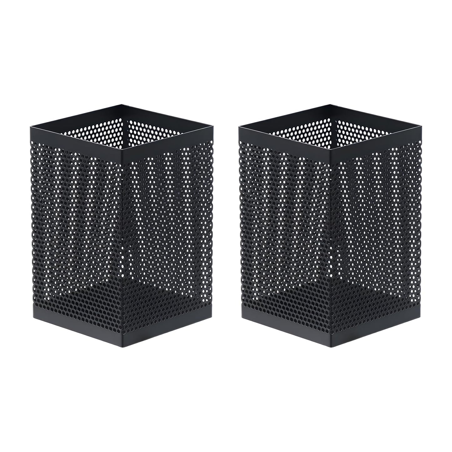Comix Mesh Pen Holder Desk, Wire Pencil Holder with Foam Pad and Non-Slip Bottom Office Supplies Desk Organizer for Home Office School, 2 Packs