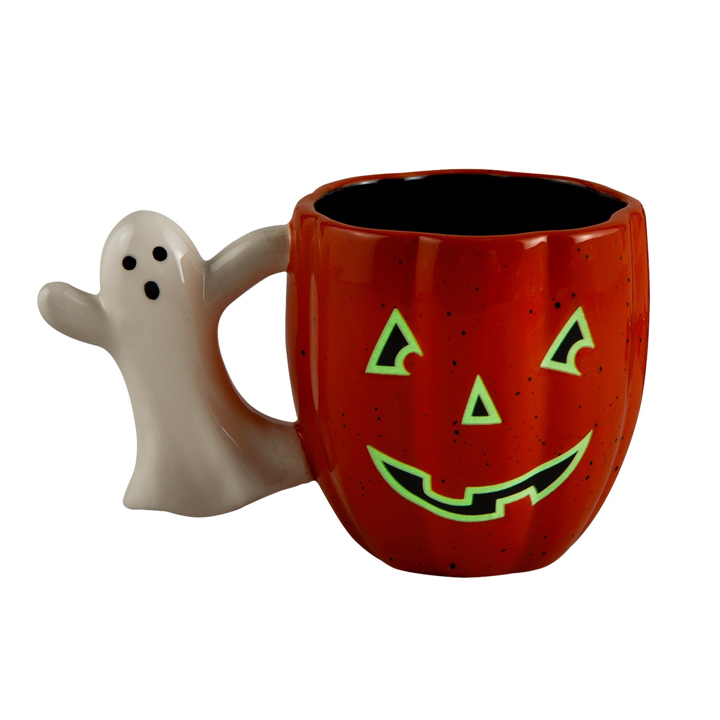 Mud Pie Glow In The Dark Mug, Pumpkin, 16oz
