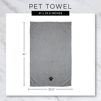 Bone Dry Pet Grooming Microfiber Towel, Embroidered Collection, X-Large,41x23.5", Pink