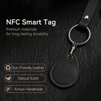 Temvue RFID Key Fob Holder, Access Card Key Chains, NFC Smart Key Tag Protector, Common Key Fob Cover(Black)