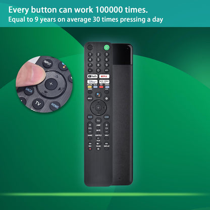 Voice Remote Replacement for Sony Smart TV Control:Comptible for 2019-2025 Sony Bravia OLED LED 4K 8K UHD,for Android Google TV with Shortcuts YouTube and Dinsey+ etc.