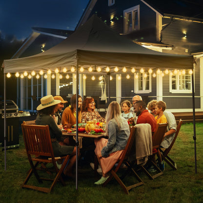 Eliteemo LED Canopy Lights for 10x10Ft Canopy, 40 Ft LED Canopy String Light, Outdoor Canopy Tent Lights with 80 LED Warm White Bulbs and 8 Modes, Waterproof, Super Bright to Display at Night Outdoors