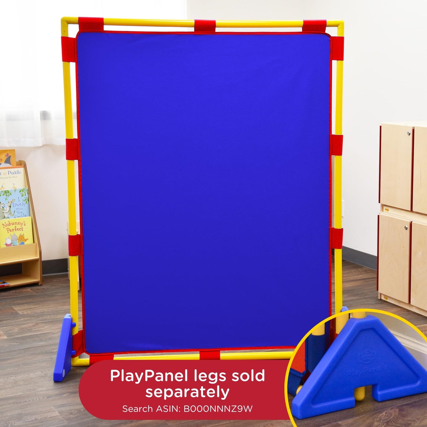 Children's Factory Replacement PlayPanel, Kids Room Divider Panel, Classroom Dividers, Free-Standing Partition for Daycare or Preschool, Cantilever Feet Not Included, Blue, Big Screen