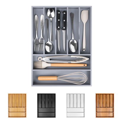 Kitchen Silverware Drawer Organizer and Storage Cabinet Utensil Rack Bathroom Counter Vanity Extra Large Big Cooking Drawer Organizers Countertop Pantry Storage Cabinet Best Kitchen Must Haves 2025