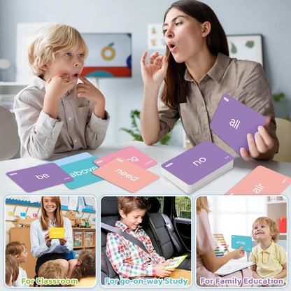 712 Sight Words/Phonics Flash Cards, Dolch & Fry High Frequency Site Words, Learn to Read CVC Blends, Short/Long Vowel Sounds, Flash Cards Games for PreK Kindergarten 1st 2nd 3rd Grade, Kids 4-10