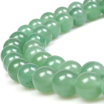 MJDCB Natural Stone Beads Green Aventurine Round Loose Beads for Jewelry Making DIY Bracelet Necklace (4mm)