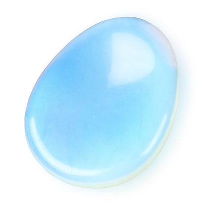 Artistone Opalite Crystal Thumb Worry Stone Hand Carved Healing Crystal Pocket Palm Stone for Anxiety Stress Relief, Meditation Reiki, Water Drop Shaped