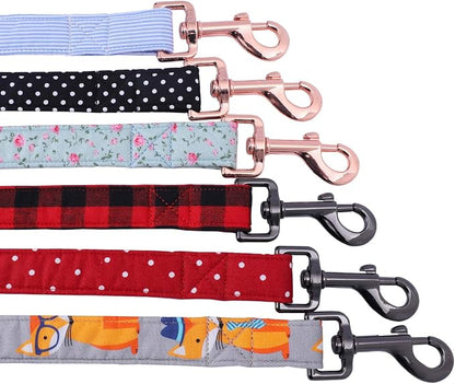 Unique style paws Durabel Dog Leash Matching Collar 6 Colors and 3 Size Soft and Comfy Handle for Dogs and Cats