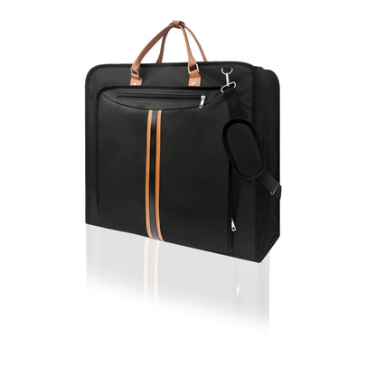 Beiskll Garment Bags for Travel, Large Carry On Suit Bag for Hanging Clothes, Waterproof & Wrinkle Free with Shoulder Strap for Business, for Men and Women (Black)