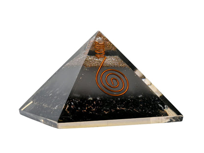 Amazing Gemstone Large Orgone Pyramid | Glow in Dark Black Tourmaline Pyramid Crystal | Orgonite Pyramid | Organ Pyramids Positive Energy Healing