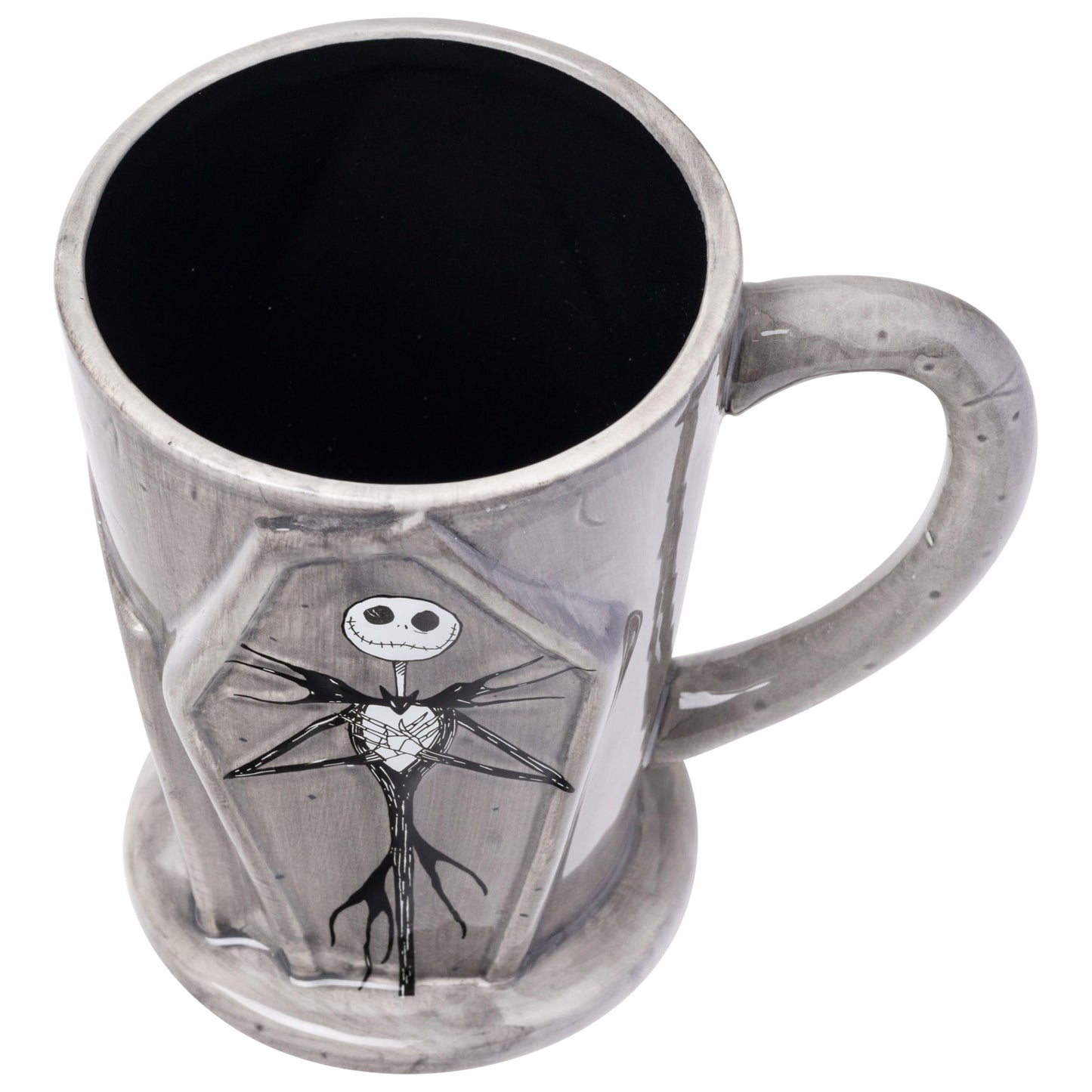 Silver Buffalo Disney Tim Burton Nightmare Before Christmas Tombstones Featuring Jack Skellington and Zero 3D Sculpted Ceramic Mug, 18 Ounces