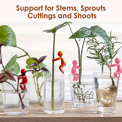 SINSETU 6 Pcs Plant Propagation Friends, Plant Propagation Buddy, Plant Cutting Holder for Shoots, Sprouts and Stems, Cute Plant Propagation Support Growth Tool for Indoor Garden