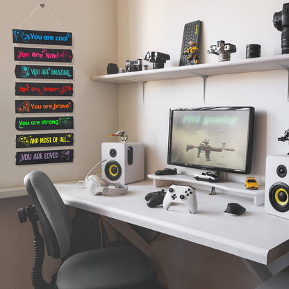 Maitys Game Room Decor for Boys Bedroom, Inspirational Wall Decoration, Wood Gaming Room Decor for Boys Playroom, Christmas Hanging Plaques Signs for Teen Gamer Bedroom