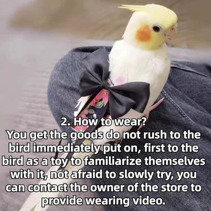 Bird Diaper Parrot Washable Diapers, Parrot Flight Suit, Reusable Nappies for Parakeet Cockatiel Mini Macaw Budgie Conure Lovebird (Beige,Macaw)