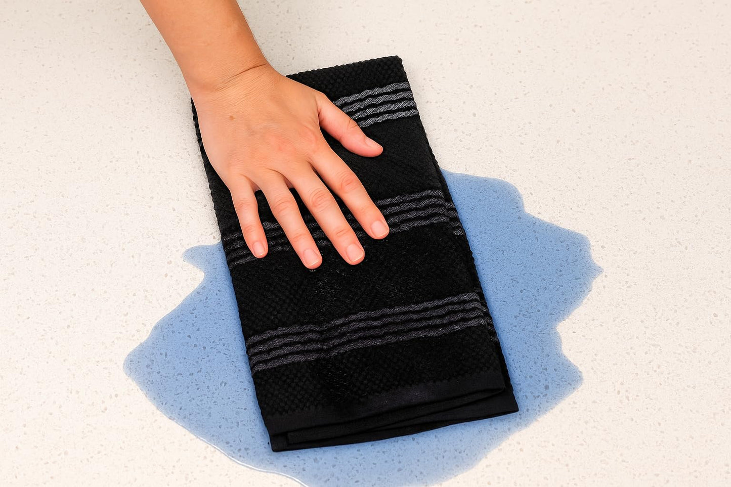 Serafina Home Black Kitchen Hand Dish Towels: Oversized 18" x 28",100% Cotton Soft Absorbent Dish Cloths for Cleaning Drying, Set of 3 Multipurpose for Everyday Use