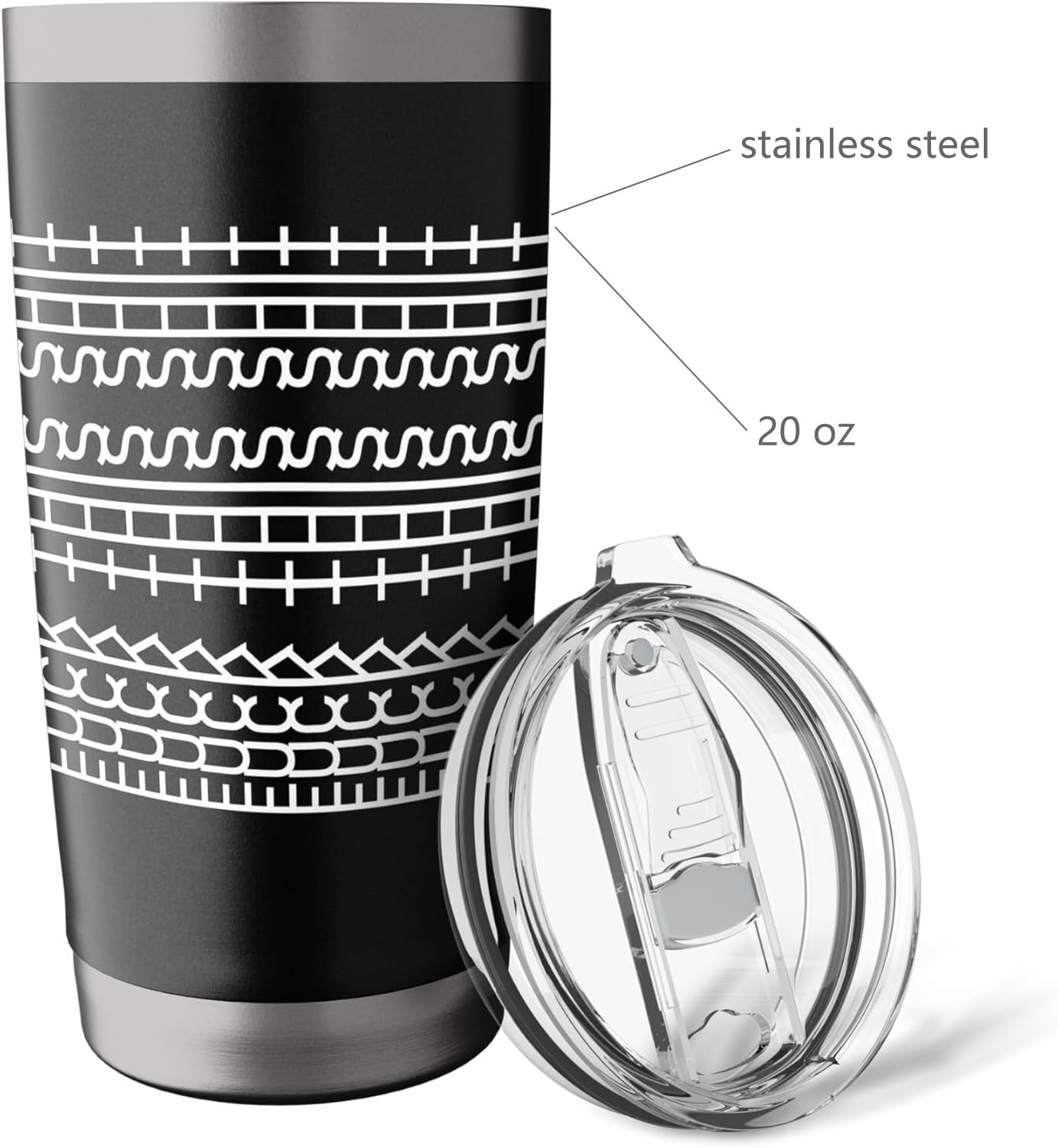 ishenkea 20 Oz Stainless Steel Hidden Message Tumblers，Personalized Tumbler Gifts For Coworker (Black)