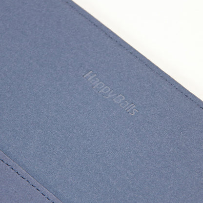 Happy Balls Laptop Sleeve Case 14inch with Stand Compatible with Microsoft Surface Laptop 13"/7 13.8"/6 5 4 3 2 13.5", MacBook Air/Pro 13.3", PU Leather Sleeve for 13-14" Notebook Computers(Dark Blue)