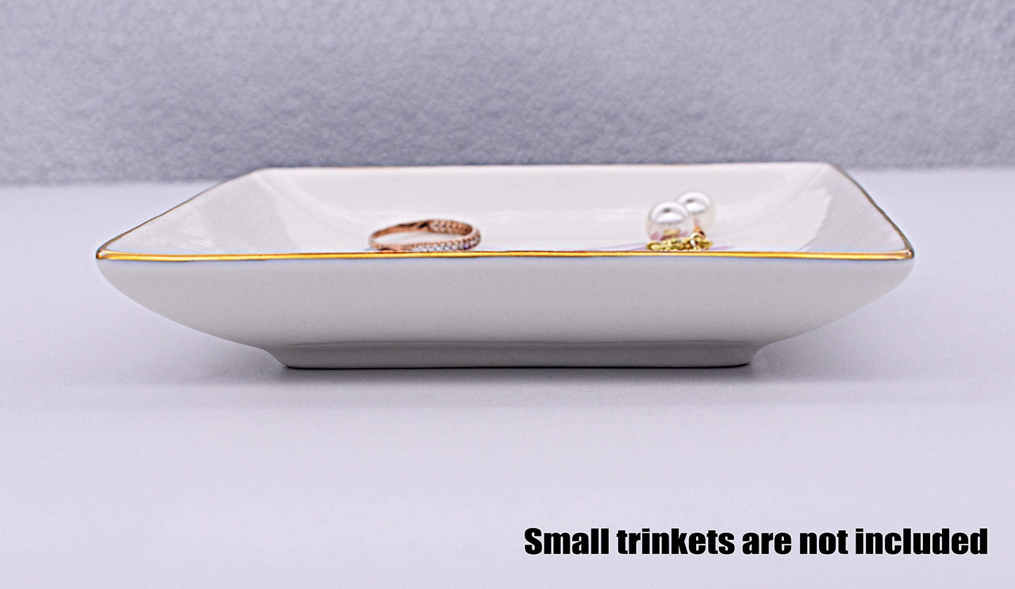 Topthink You Are Amazing and Strong - Inspirational Thank You Gifts for Women- Ceramic Jewelry Holder Ring Dish Trinket Tray