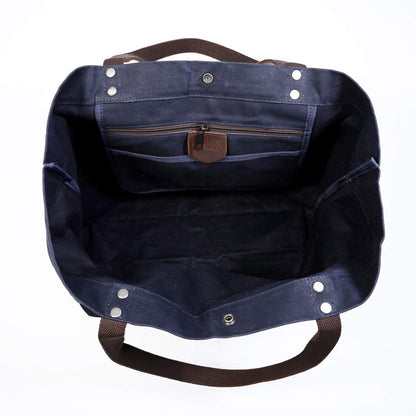 WUDON Waxed Canvas Travel Tote Bag - Extra Large Carryall Shoulder Bag for Women