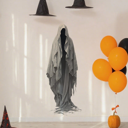 Halloween Wall Decals,Peel And Stick Halloween Theme Decor Stickers,Removable Vinyl Spooky Scary Face Wall Sticker For Holiday Party Decor. (Ghoul - Creepy Human Monster Wall Decal)