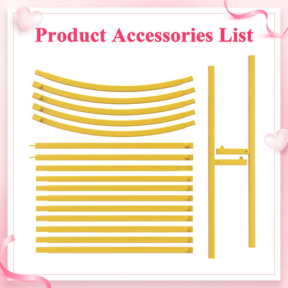 Wokceer 7.2 FT Wedding Arch Backdrop Stand, Gold Metal Arch Backdrop Stand for Wedding Ceremony Birthday Party Bridal Baby Shower Photo Booth Garden Floral Balloon Arches Decoration