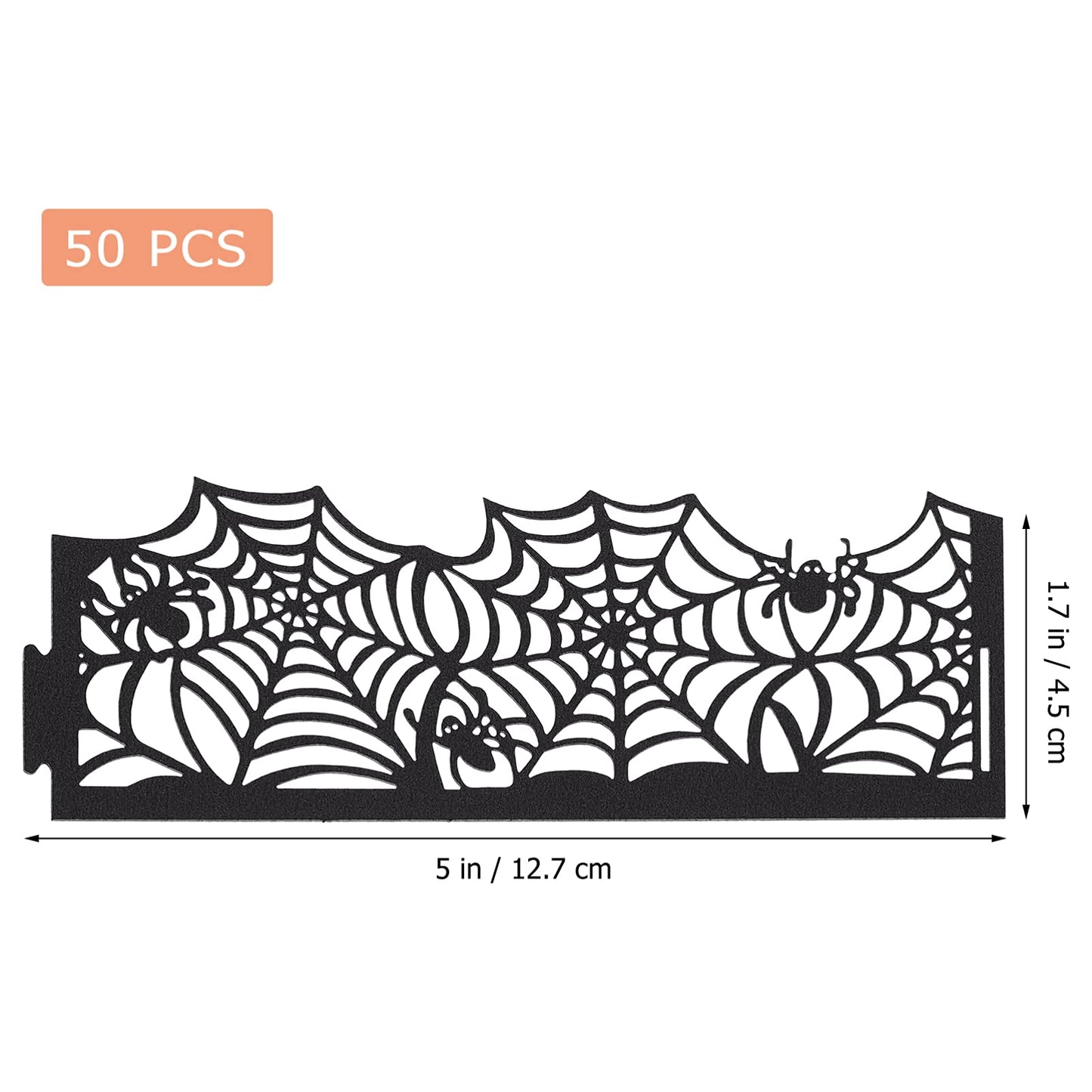 50Pcs Candle Wraps Halloween Tea Light Votive Cut Decorative Wraps Spiderweb Paper Candle Holder for LED Battery Tealight Candles Halloween Party Decorations