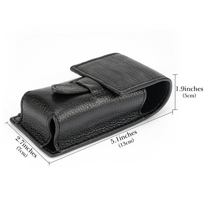 Linkidea Travel Shaving Brushes Storage Case, Portable Shaver Brush Organizer Bag, Shaving Brush Travel Holder for Standard Shave Brushes (Black)