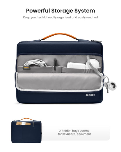 tomtoc 360 Protective Laptop Carrying Case compatible with 14-inch MacBook Pro M5/M4/M3/M2/M1 Pro/Max A3434 A3112 A3401 A3185 2025-2021, 12.9-13 Inch iPad Pro/Air, Water-Resistant Accessory Sleeve Bag