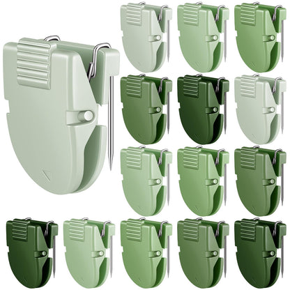 Feifeiya 15 Pcs Cubicle Clips Fabric Panel Cubicle Accessories Fabric Partition Panel Wall Clip Office Photos Wall for Notes Memos Standard Size, 40-Sheet Capacity (Sage Green)