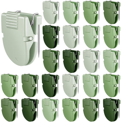Feifeiya 25 Pcs Cubicle Clips Fabric Panel Cubicle Accessories Fabric Partition Panel Wall Clip Office Photos Wall for Notes Memos Standard Size, 40-Sheet Capacity (Sage Green)