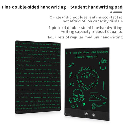 LCD Writing Tablet 11.5 Inch Double Display, Bezel-Free Two-Sided Reusable Electronic Drawing Pad with Case, Ultra-Slim Digital Notepad for Adults Kids, Electronic Scratchpad for Office School Home