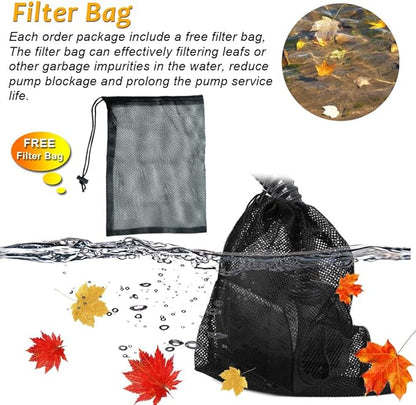 PULACO Large Flow: 800GPH（3000L/H）Submersible Pump with 6.5 ft Tubing, 45Watt Durable Fountain Water Pump With 4 Nozzles For Above 80 gallons Fish Tank or Pond