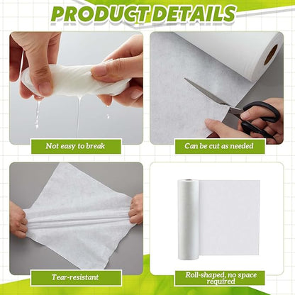 Drydiet 100 ft x 11 Inch Bird Cage Liner Disposable Cages Cushion Pad Mat Precut Absorbent Bird Cage Paper Large Parakeet Cage Liners Accessories for Pet Animal Bird Parrot (White)