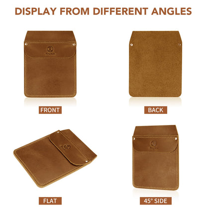 RingSun Genuine Leather Pocket Protector for Men, Durable Pocket Tool Pouch, Jeans Shirts Pocket Protector for Tools Pens