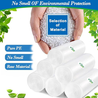 2.6 Gallon Clear trash can liners 300 counts, Small trash bags garbage Bags
